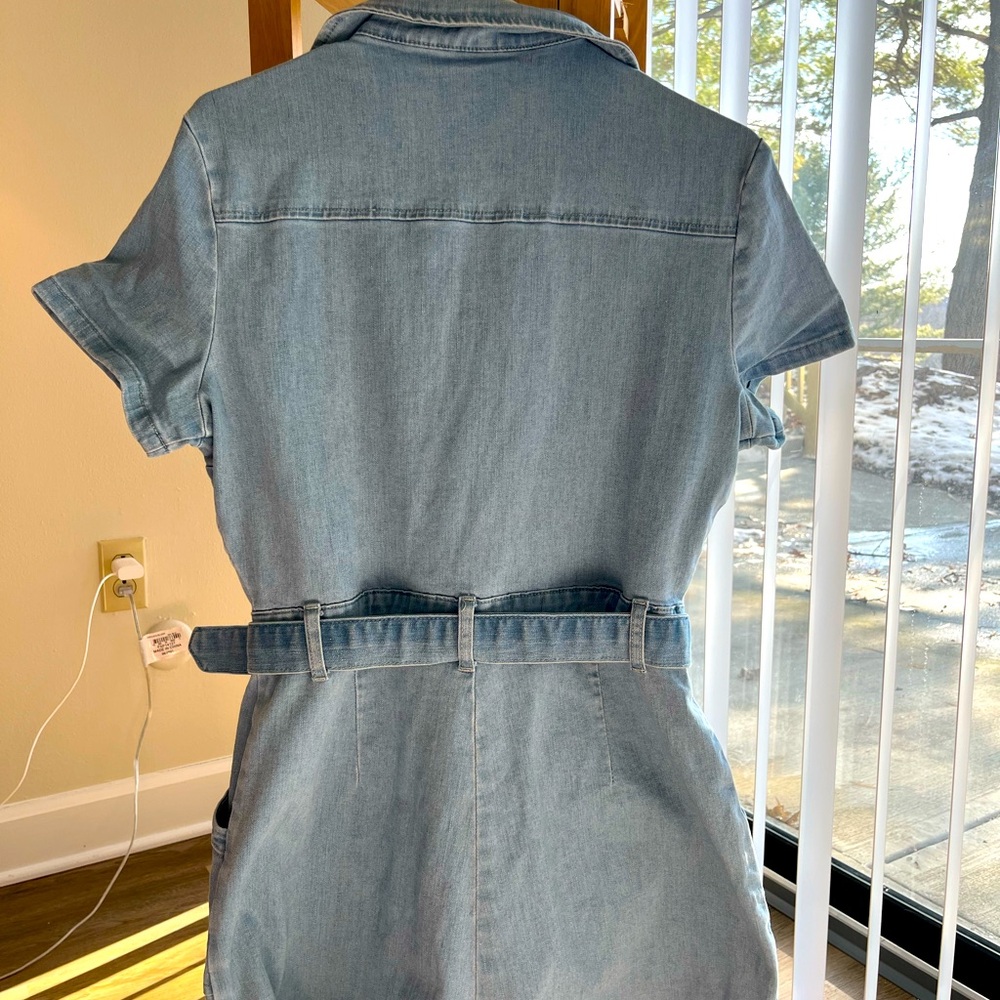 Denim Romper; size L. - Picture 2 of 2